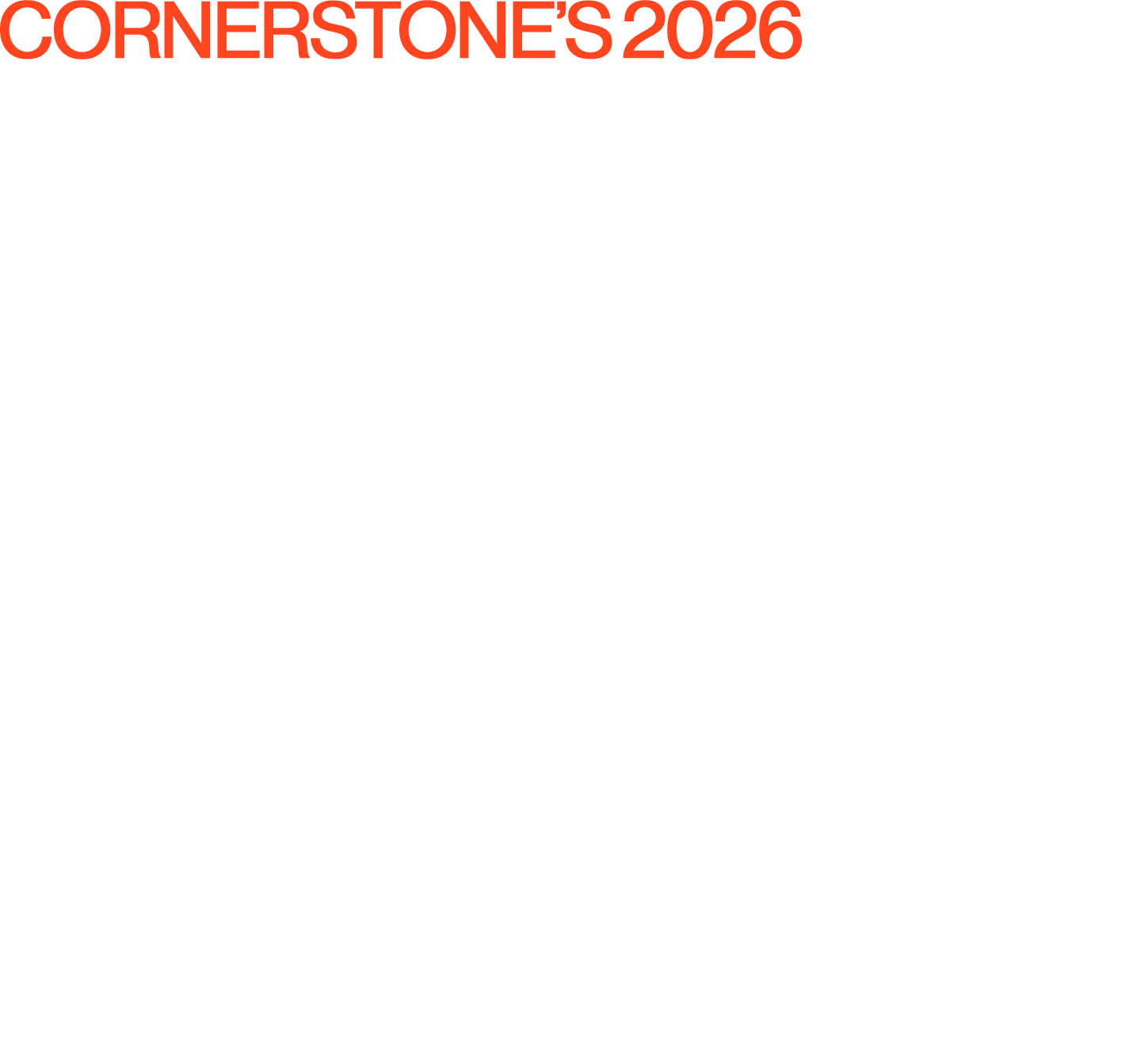 Cornerstone's 2026 Bible Reading Plan